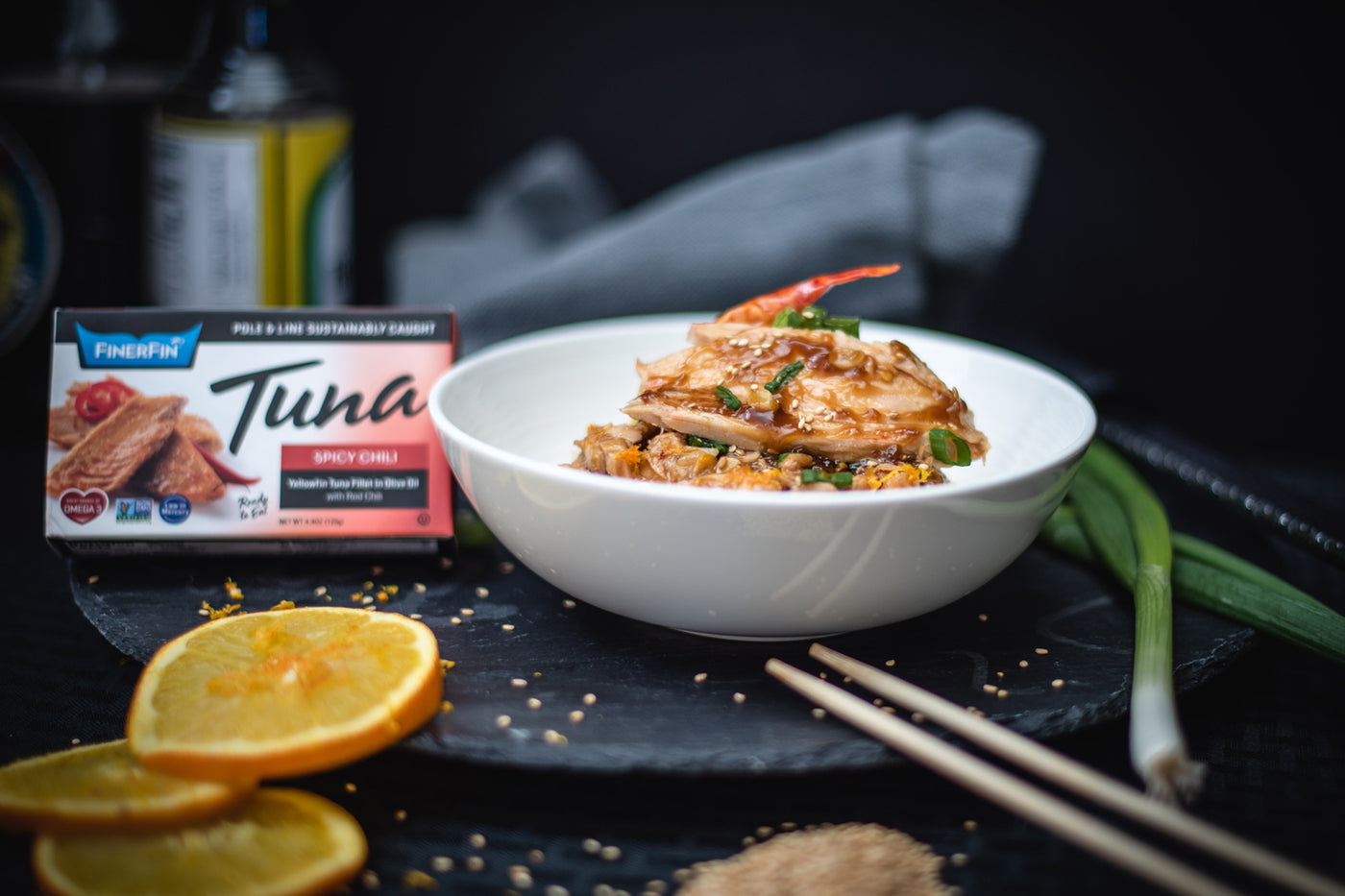 5 minutes Spicy Chili Orange Tuna