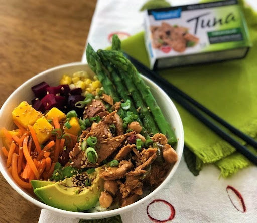 3 Bean Salad Tuna Power Bowl with Spring Vegetables